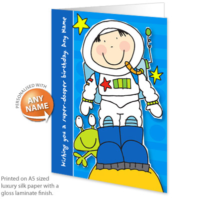 personalised Card - Birthday Astronaut