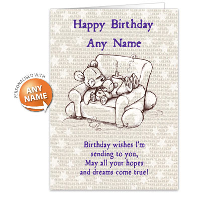 personalised Card - Birthday Hopes and Dreams