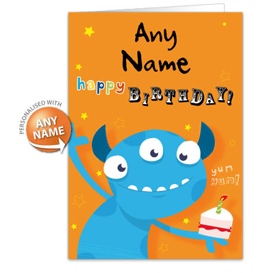 personalised Card - Birthday Monster