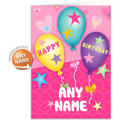 Card - Birthday Stars and Balloons