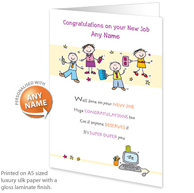 personalised Card - Congratulations on Your New Job