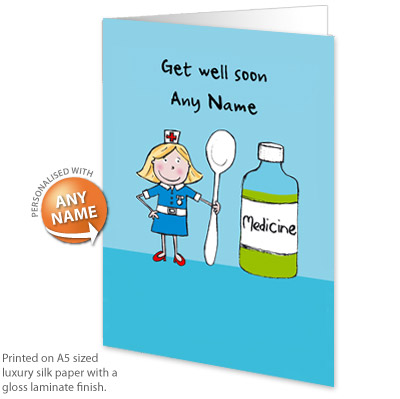 personalised Card - Get Well Soon Medicine