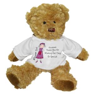 Personalised Cartoon Flower Girl Teddy