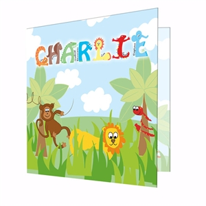 Personalised Childrens Animal Layout Card