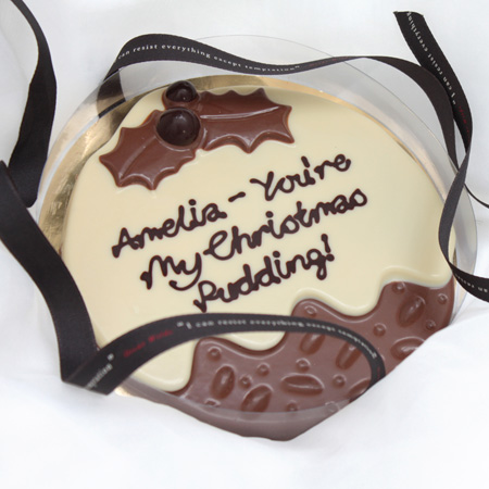 Personalised Chocolate Christmas Pudding