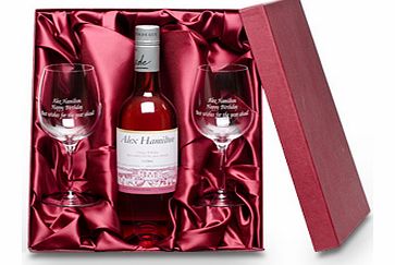 Christmas Rose Wine with Engraved
