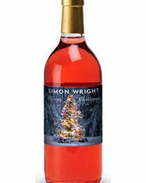 Personalised Christmas Tree Lights Rose Wine