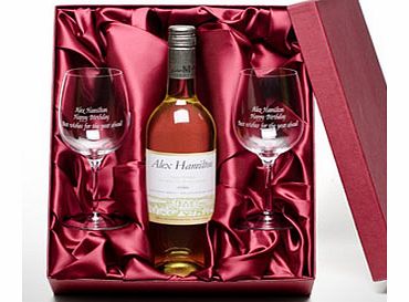 Personalised Christmas White Wine with Engraved