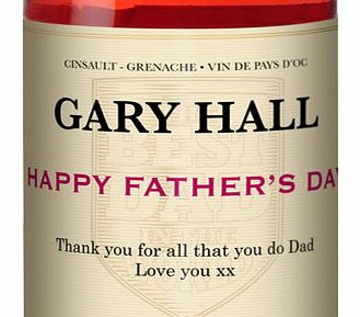 Personalised Classic Rose Wine Fathers Day Gift