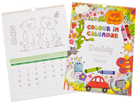 Personalised Colour In Calendar - A3