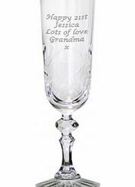 personalised Crystal Champagne Flute