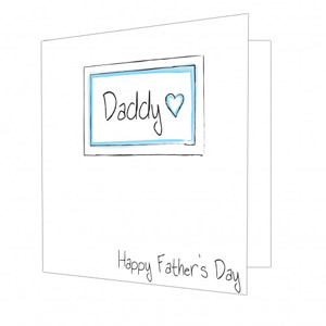 Dad Card Blue Heart