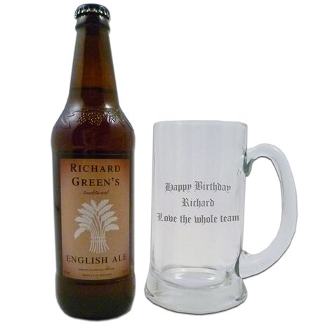 Drinking Glass and Ale Gift Set