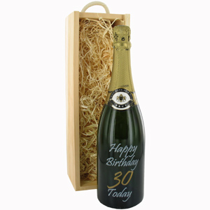 personalised Engraved 30th Birthday Champagne