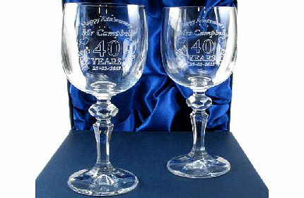 Engraved Mr and Mrs 40th
