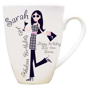 personalised Fabulous Birthday Girl Mug