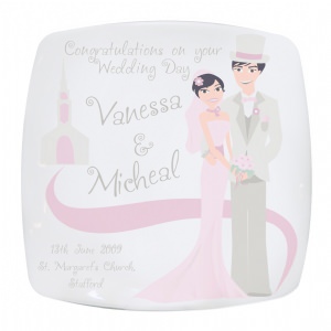 Personalised Fabulous Wedding Couple Plate