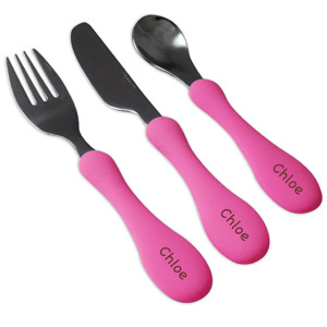 Fancy Dress Pink 3 Piece Cutlery Set