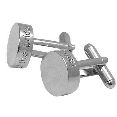 personalised father of the bride round cufflinks