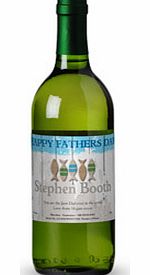 Personalised Fathers Day Fish White Wine