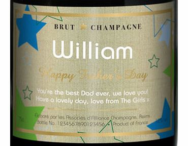 Personalised Fathers Day Star Champagne