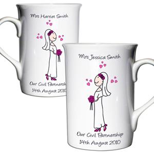 Personalised Female Civil Mug Set