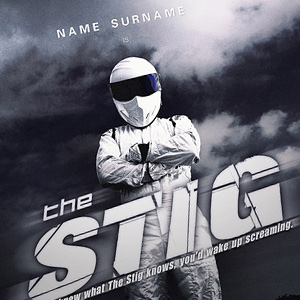 Personalised Film Styled Stig Poster