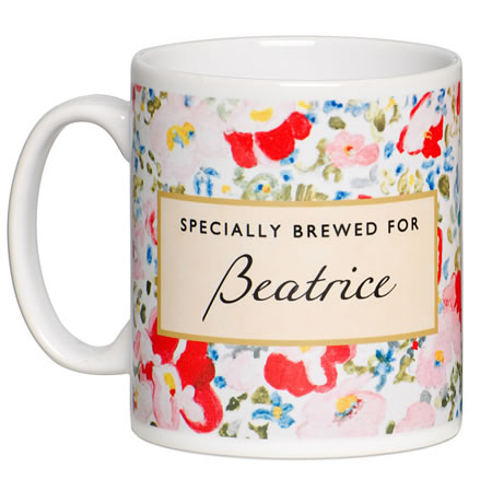 Personalised Floral Mug