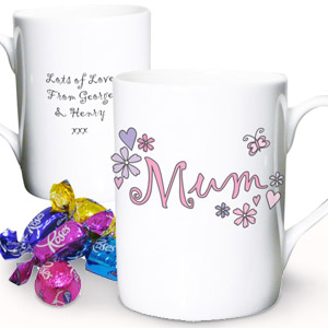 personalised Flower Mum Mug
