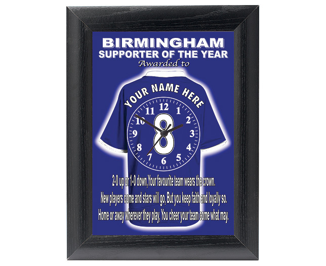 personalised Football Clock - Birmingham City