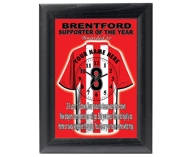 personalised Football Clock - Brentford