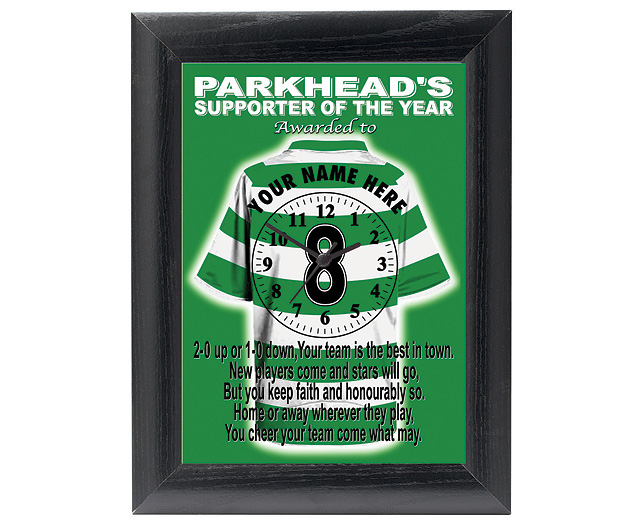 personalised Football Clock - Celtic (Parkheads)