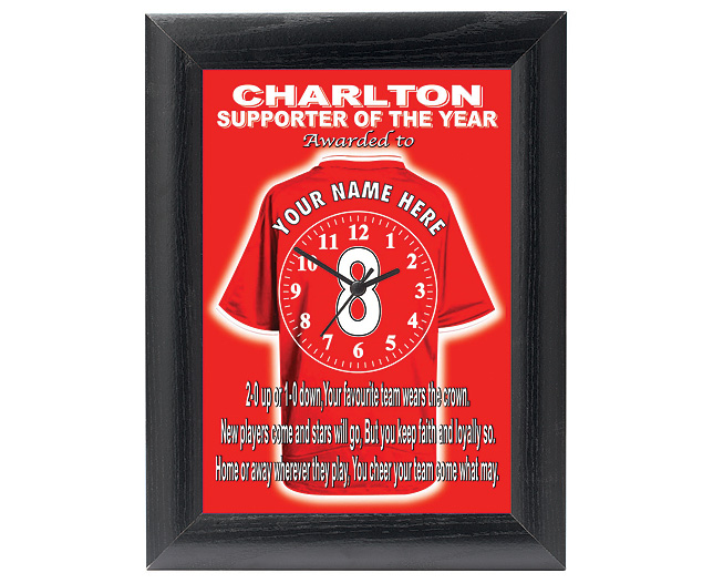 personalised Football Clock - Charlton Athletic