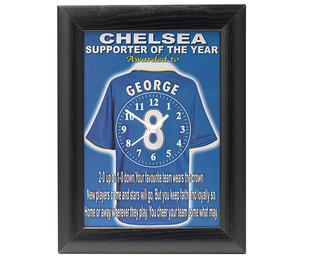 personalised Football Clock - Chelsea