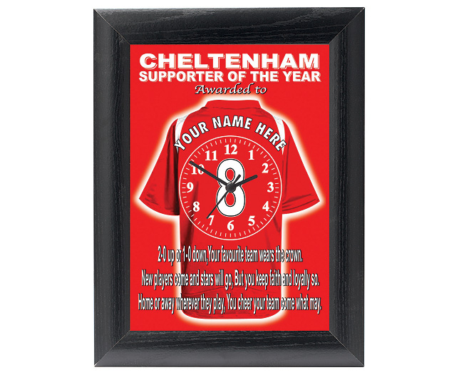 personalised Football Clock - Cheltenham Town