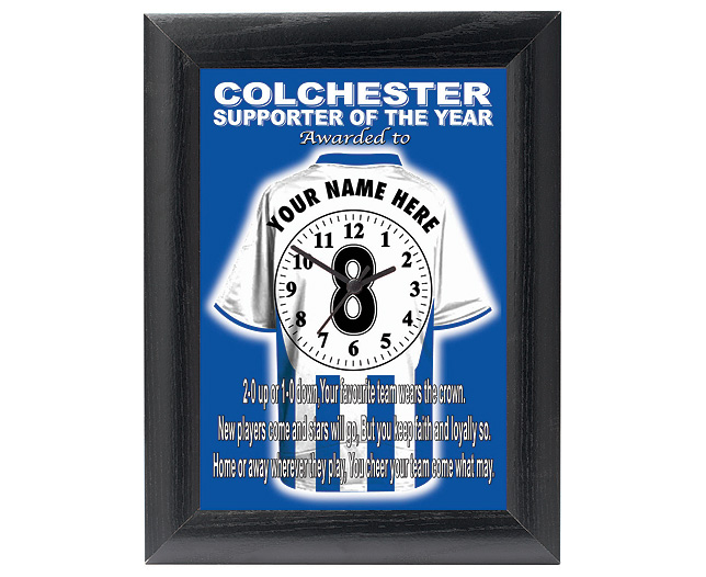 personalised Football Clock - Colchester United