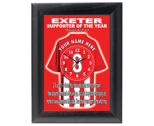 personalised Football Clock - Exeter City