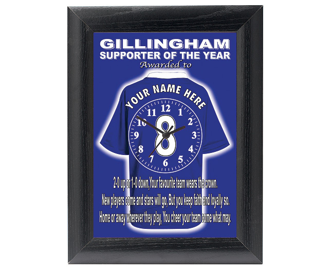personalised Football Clock - Gillingham