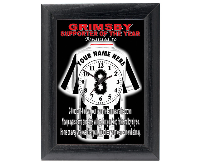 personalised Football Clock - Grimsby Town