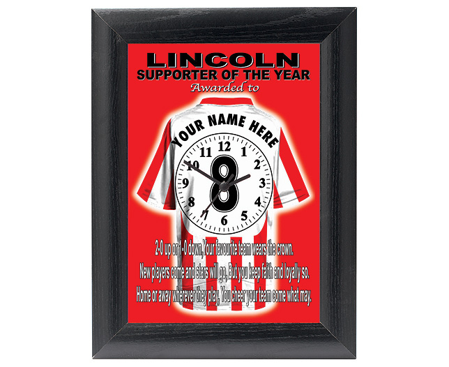 personalised Football Clock - Lincoln City
