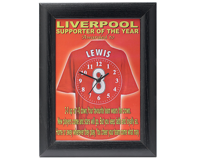 personalised Football Clock - Liverpool