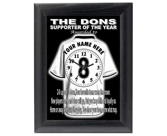 personalised Football Clock - Milton Keynes Dons (The Dons)