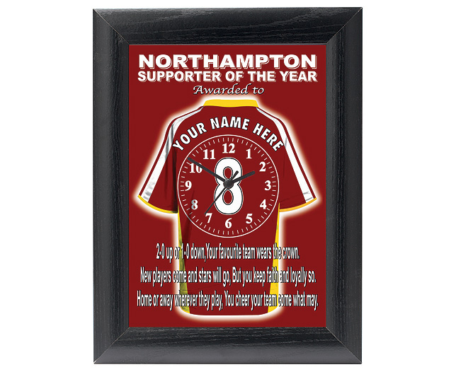 personalised Football Clock - Northampton Town