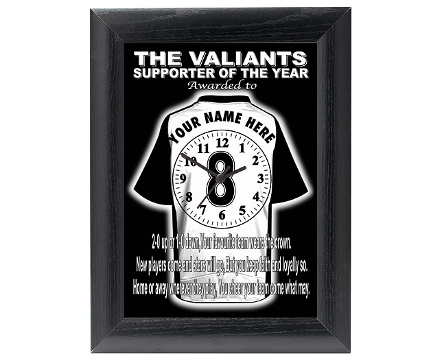 personalised Football Clock - Port Vale (The Valiants)