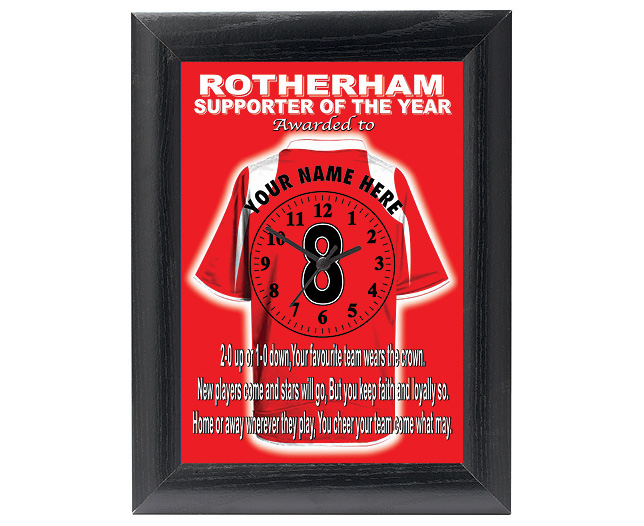 personalised Football Clock - Rotherham United