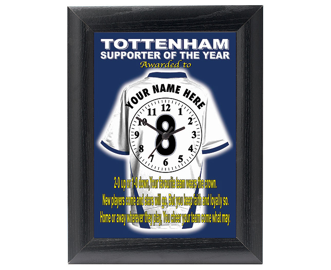 personalised Football Clock - Tottenham Hotspur