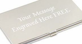 Personalised FREE Engraved Silver Plated Business Card Holder, Personalised FREE, Birthday Gift
