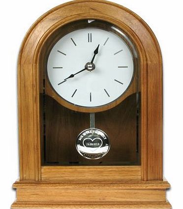 Personalised Oak 50th Anniversary Clock, Engraved Golden Wedding Anniversary Mantle Clock, Golden Anniversary Gifts Ideas