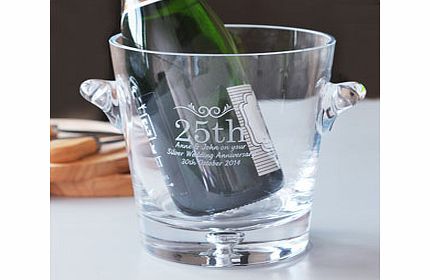 Personalised Glass Number Frame Ice Bucket
