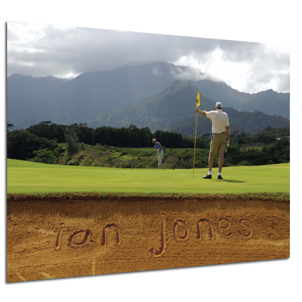 personalised Golf Bunker Poster Poster Only